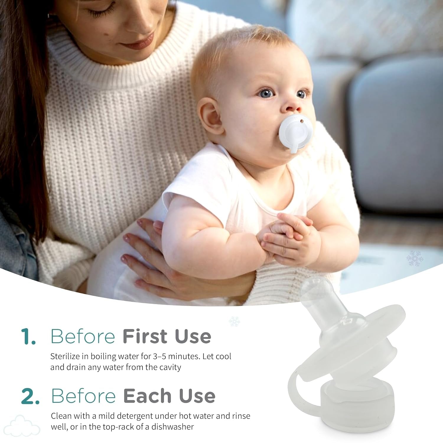 Freezable Pacifier for Baby Teething