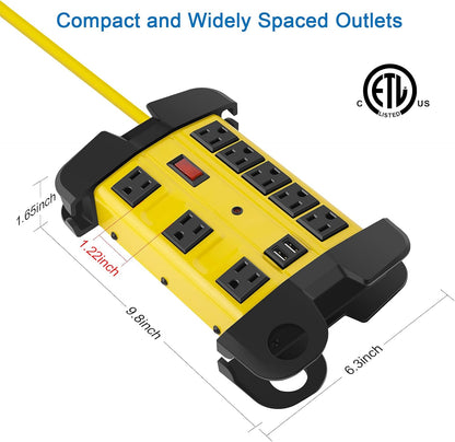Heavy Duty Power Strip with USB,Workshop