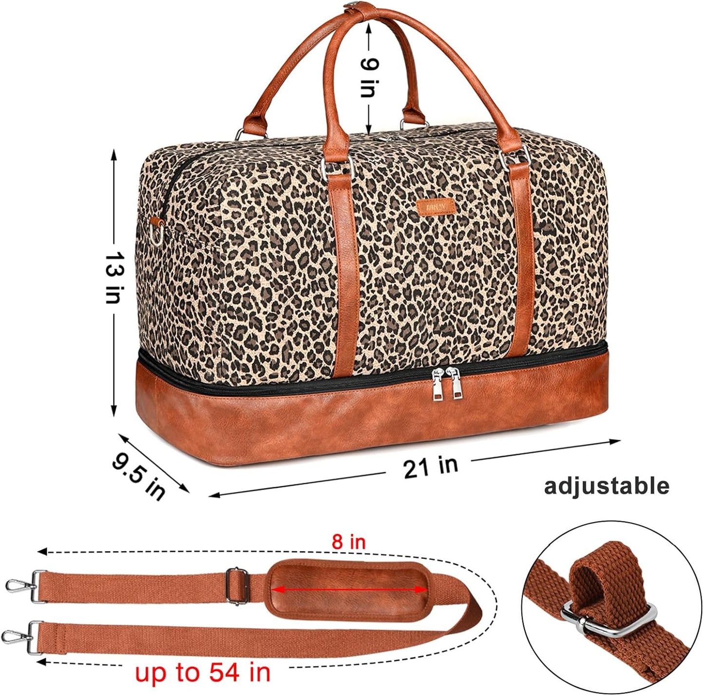 Weekender Bags for Women, 21" Weekender