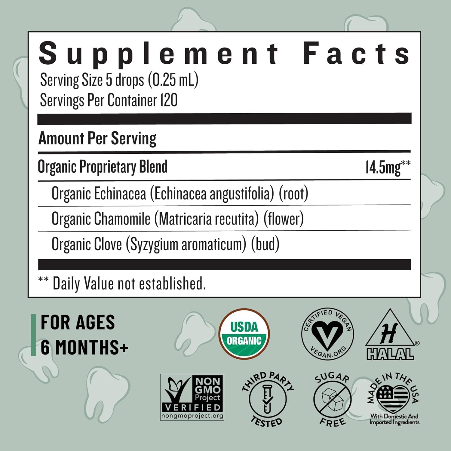 Organic Baby Teething Relief Drops