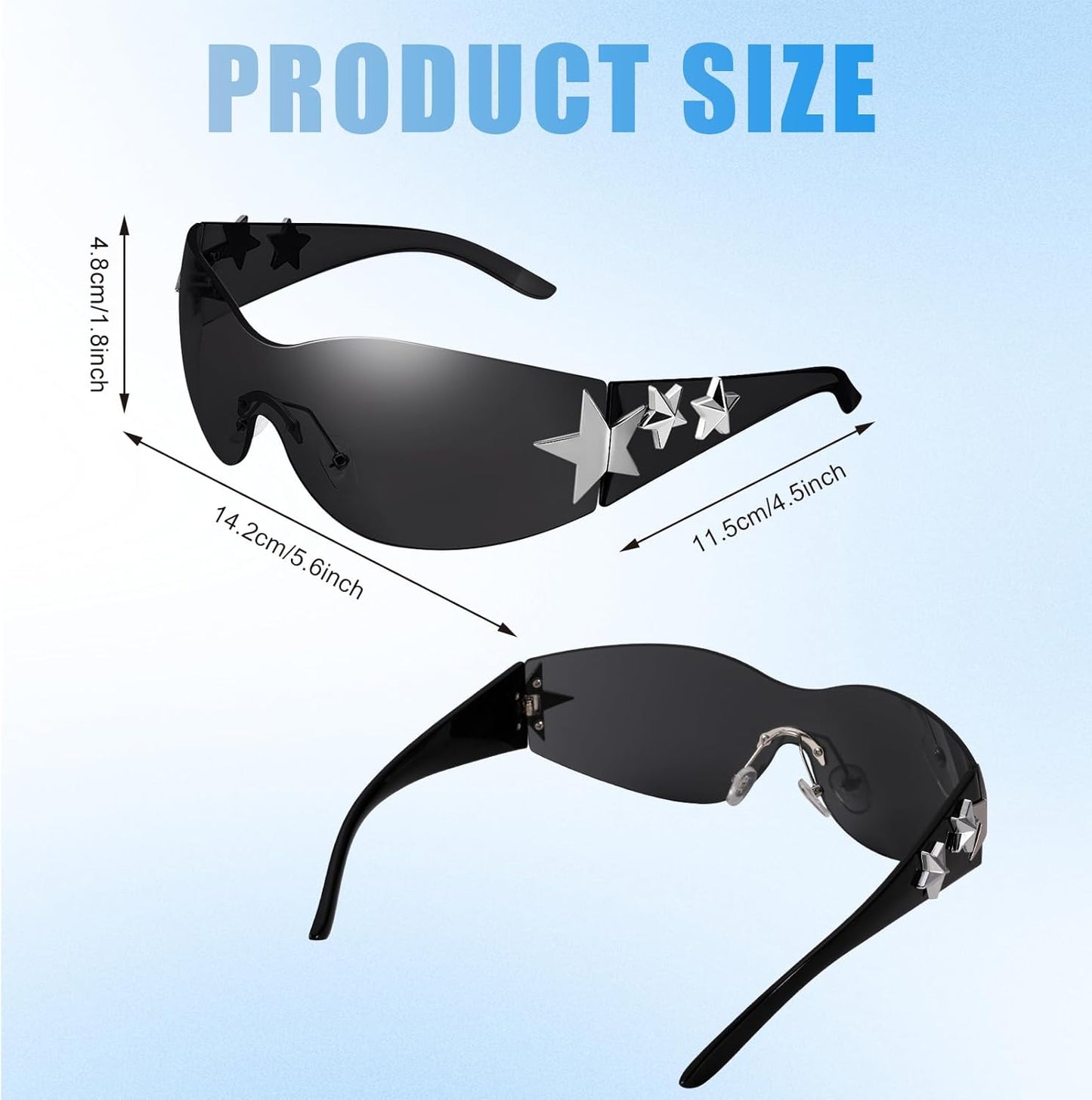 3 Pairs Y2K Sunglasses for Women Men 