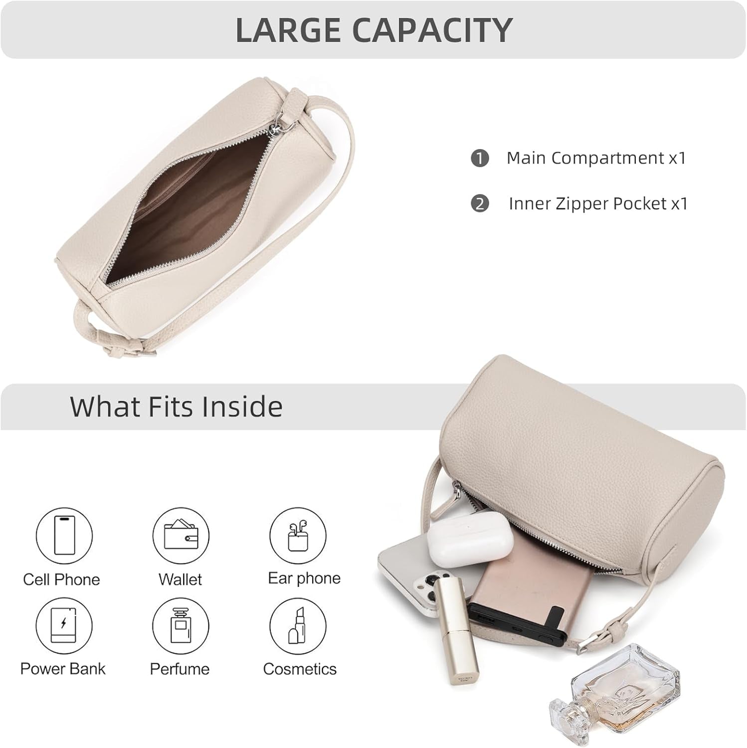 PU Leather Crossbody Purse for Women 