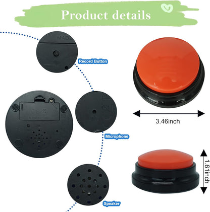 Set of 4 Dog Buttons for Communication