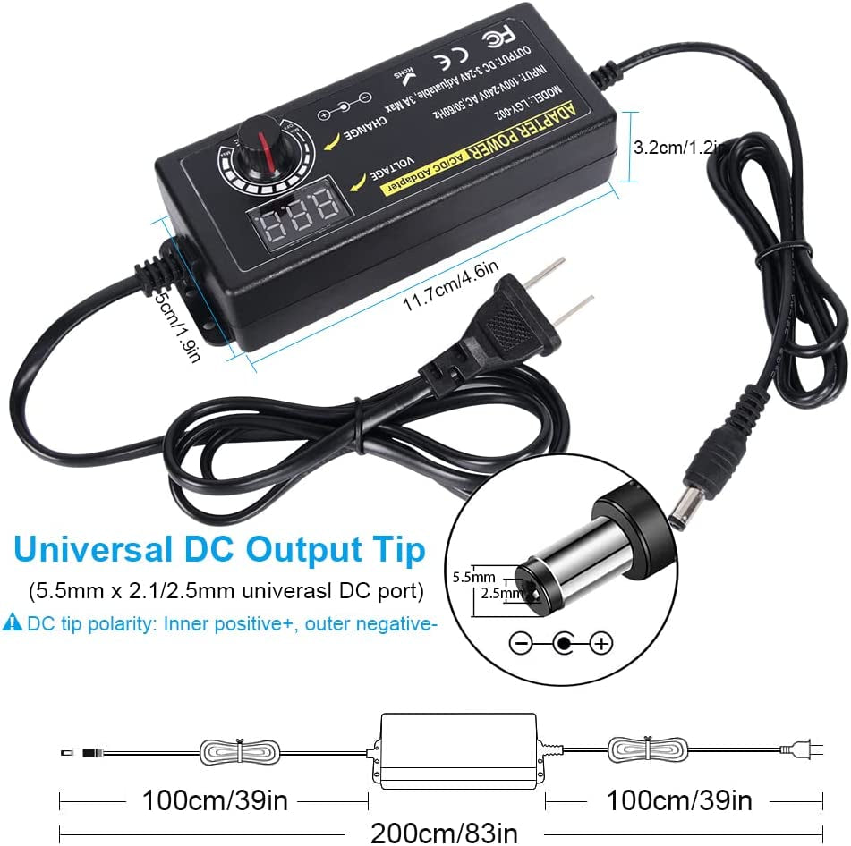 72W Power Supply Adjustable DC 3V ~ 24V