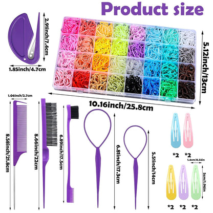 32 Colors Small Hair Rubber Bands with16