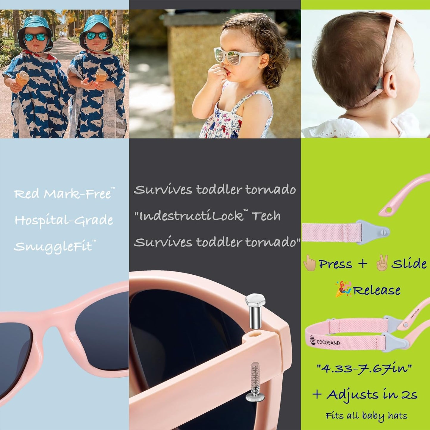 Flexible Polarized Baby Sunglasses