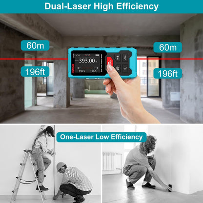 393Ft Dual Laser Distance Measuring Tool