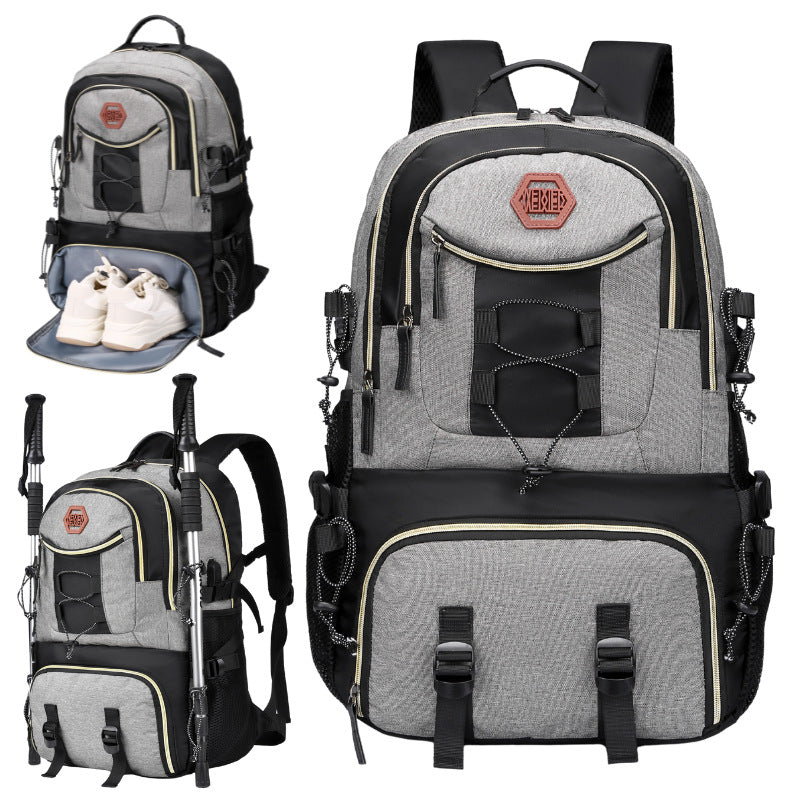 Oxford Cloth Backpack with Laptop Compartment