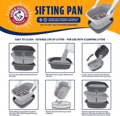 Large Sifting Litter Box Scoop Free Cat