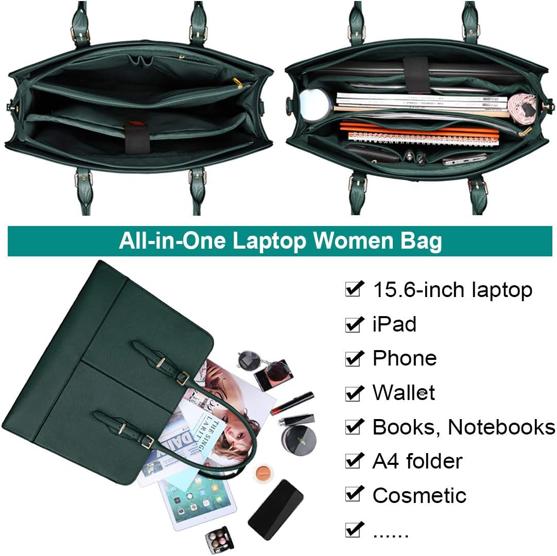Laptop Bag for Women Leather Work Tote