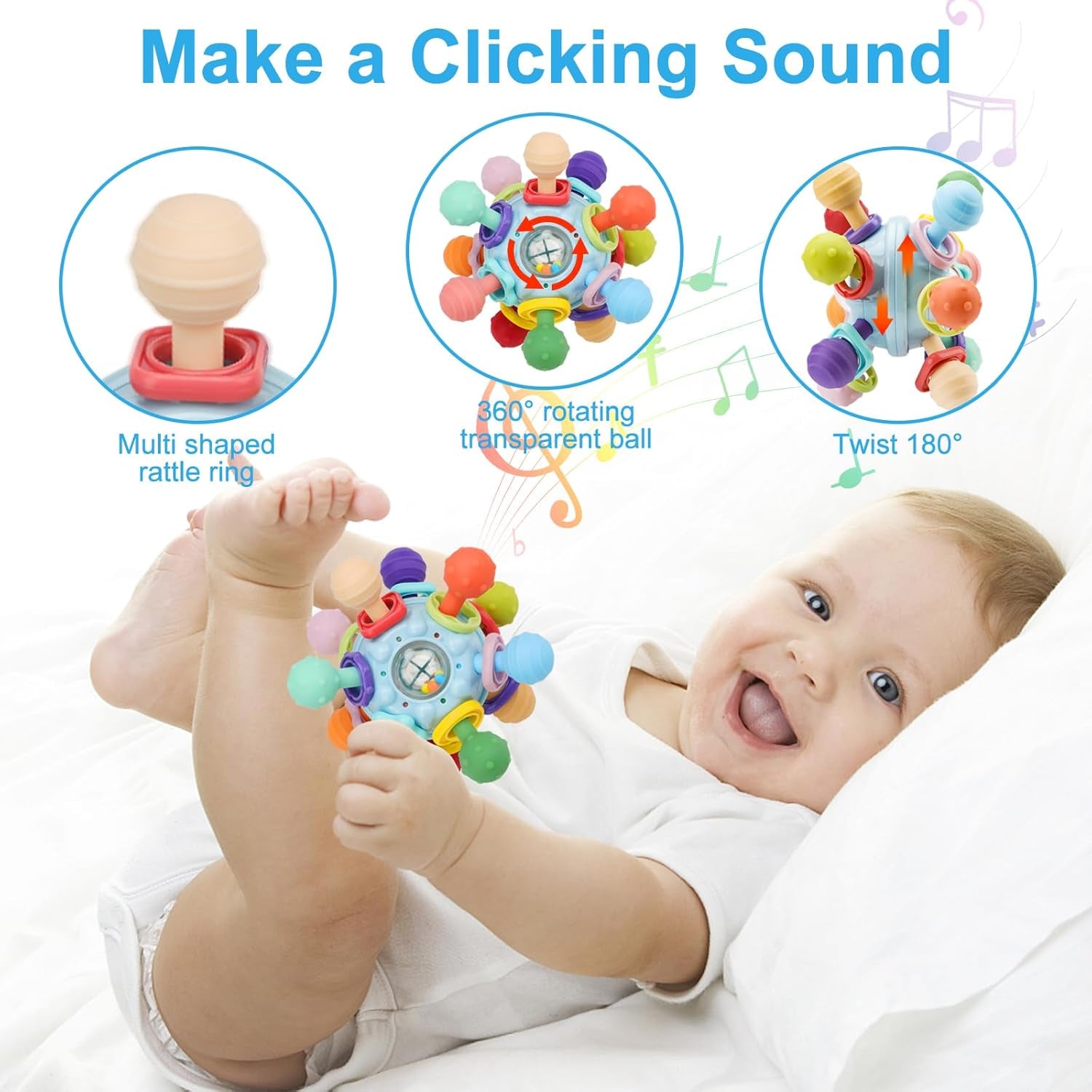 Baby Montessori Sensory Toy for 0-6 6-12