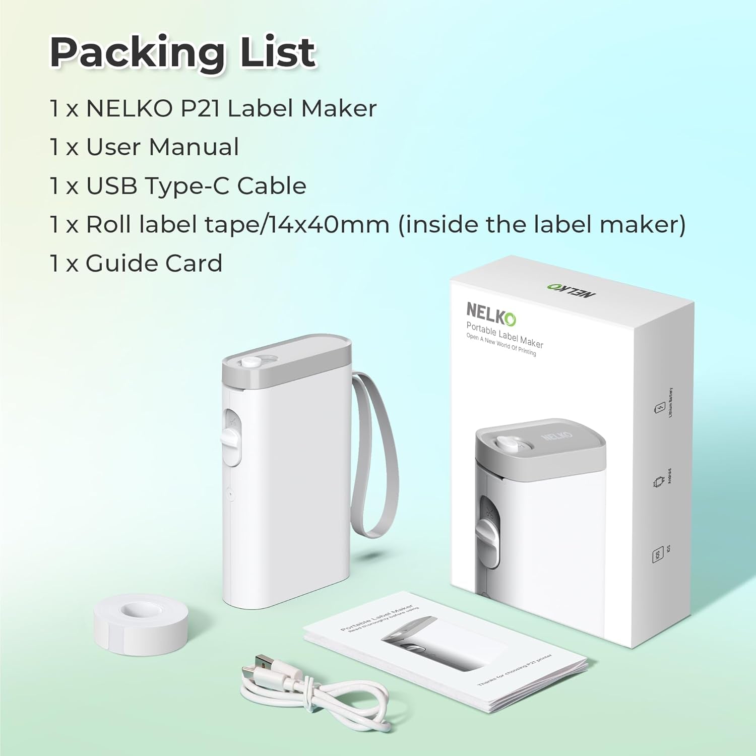 Label Maker Machine with Tape, P21