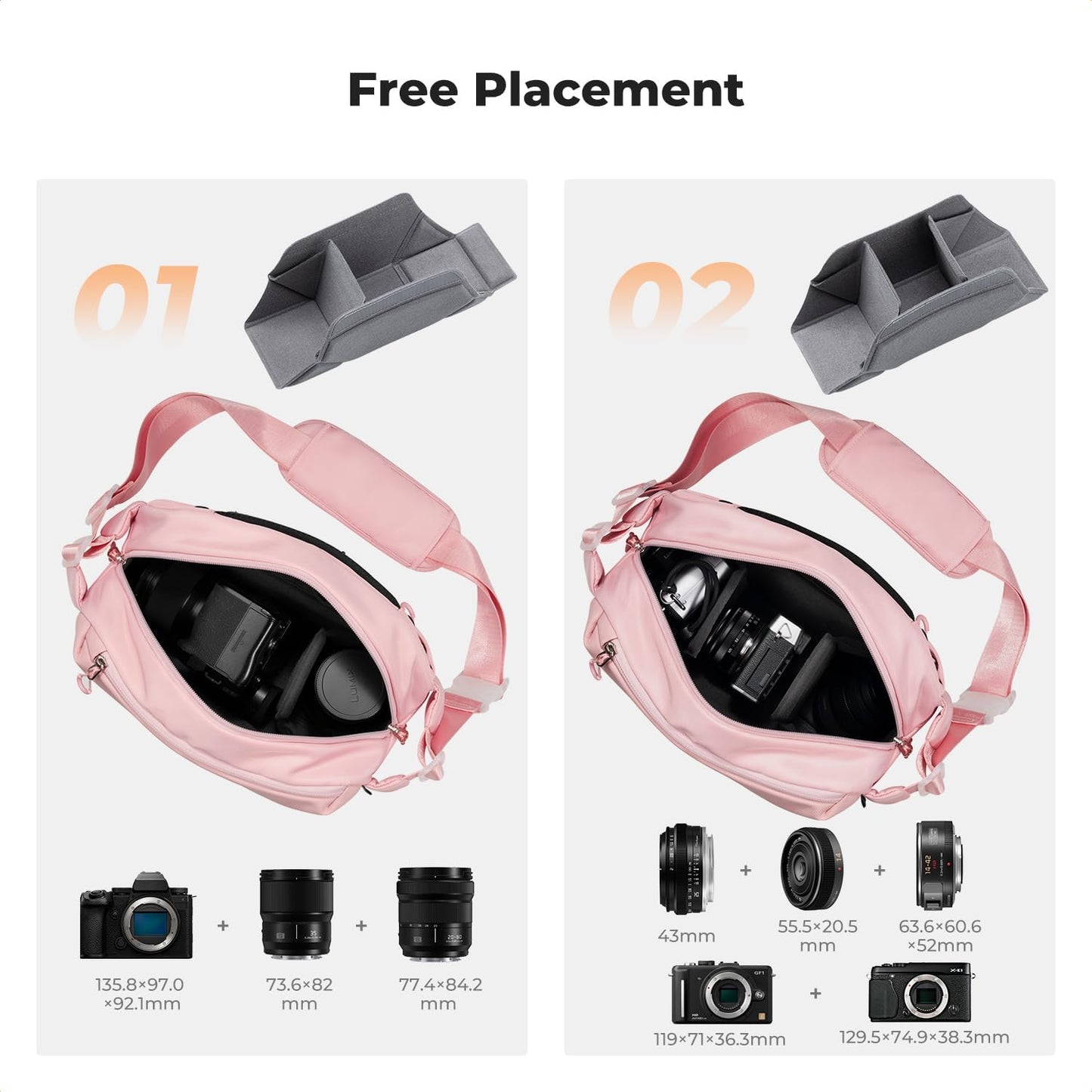 Camera Sling Bag Crossbody Waterproof