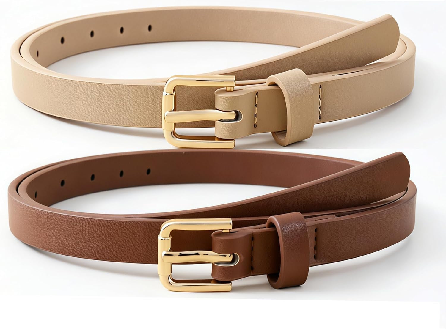 4 Pack Women Skinny Belts for Jeans