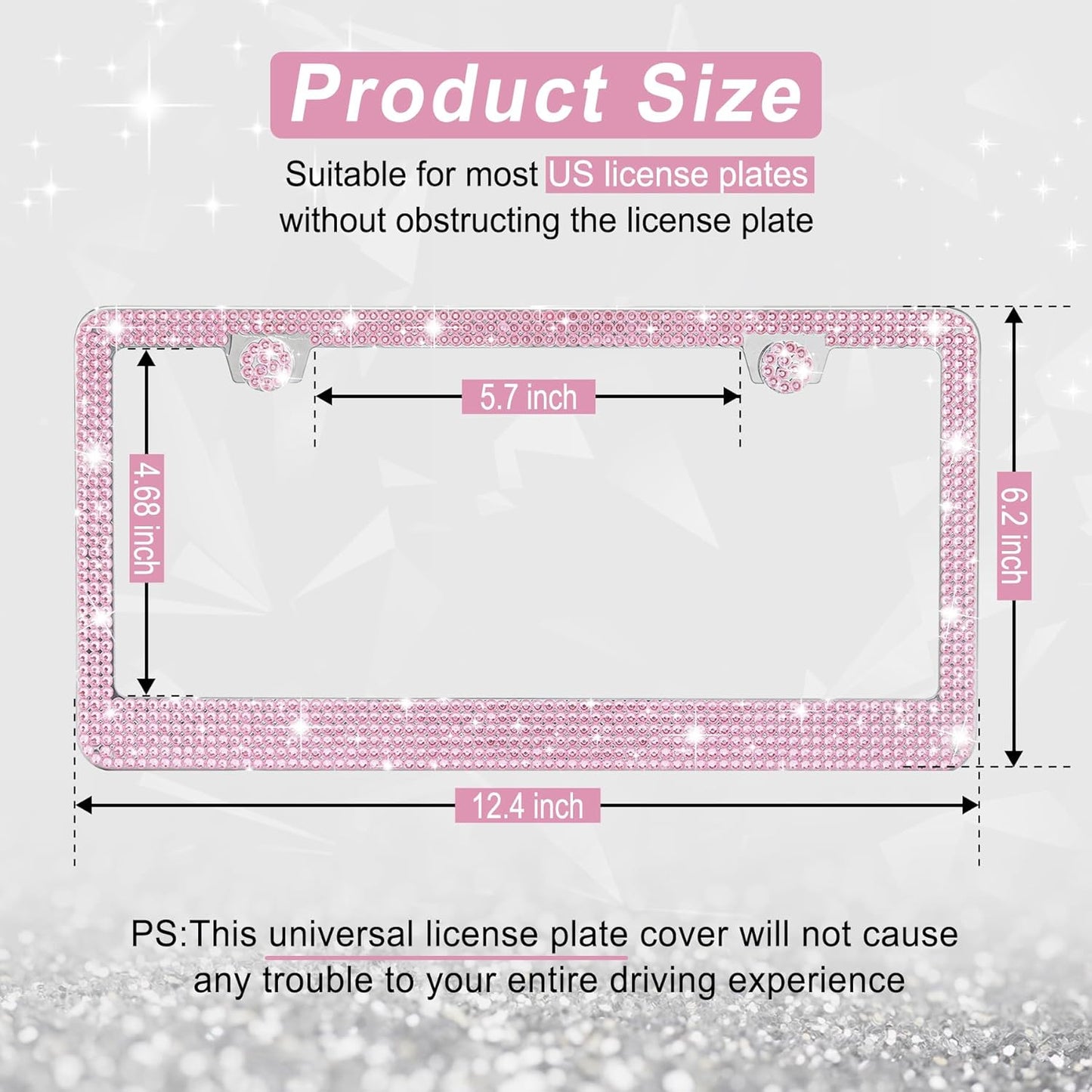 Bling License Plate Frame for Women