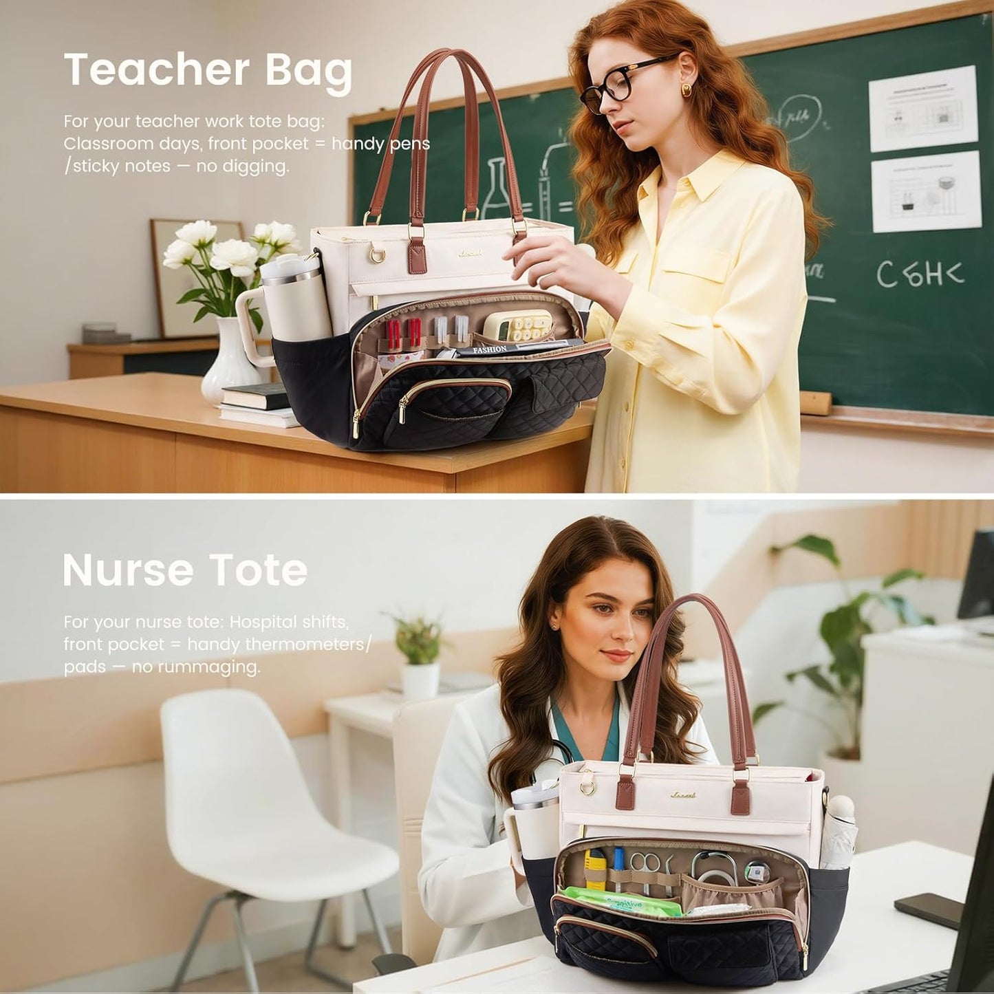 Lunch Tote Bag for Women, Work Bags 