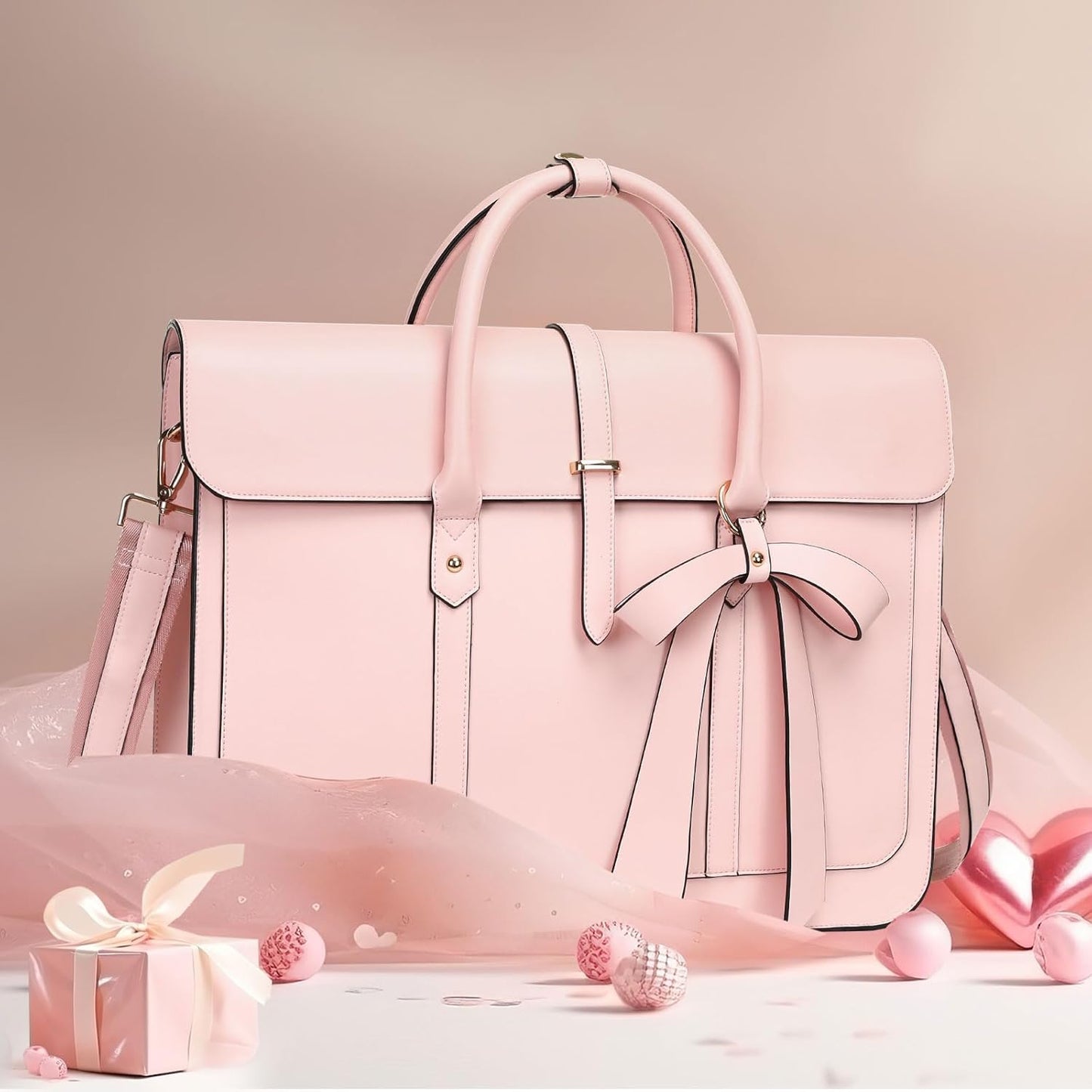 Laptop Bag for Women, 15-15.6 Inch PU 