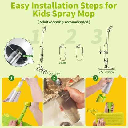 Kids Spray Mop, Fun & Functional Toddler
