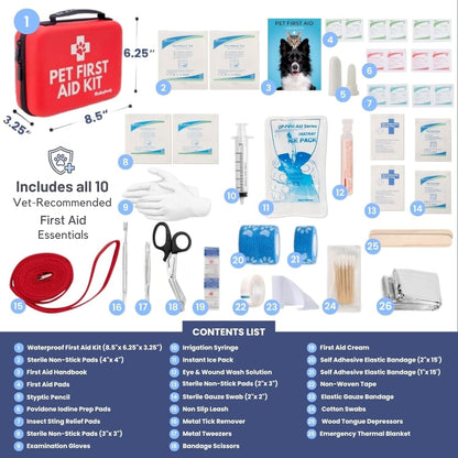 Dog First Aid Kit Vet Approved Emergency