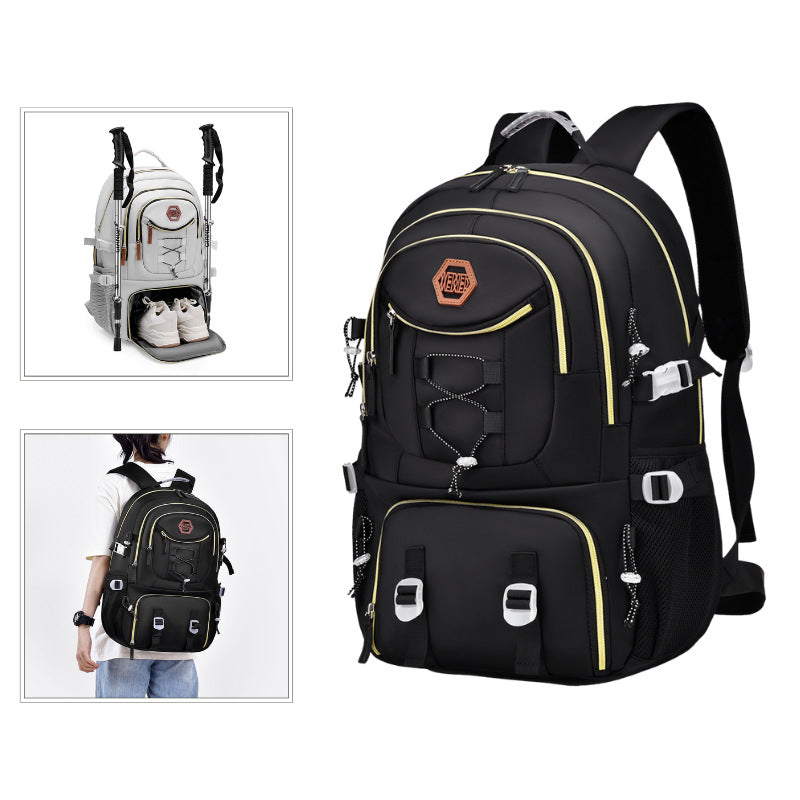 Oxford Cloth Backpack with Laptop Compartment