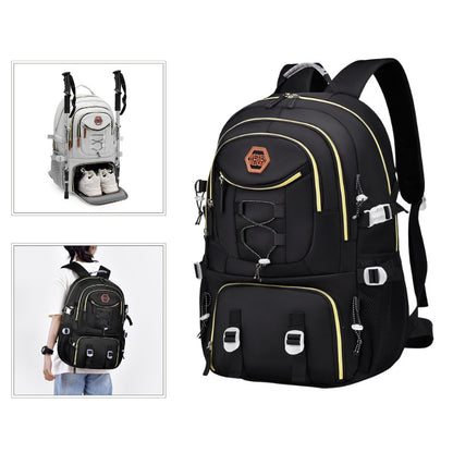 Oxford Cloth Backpack with Laptop Compartment