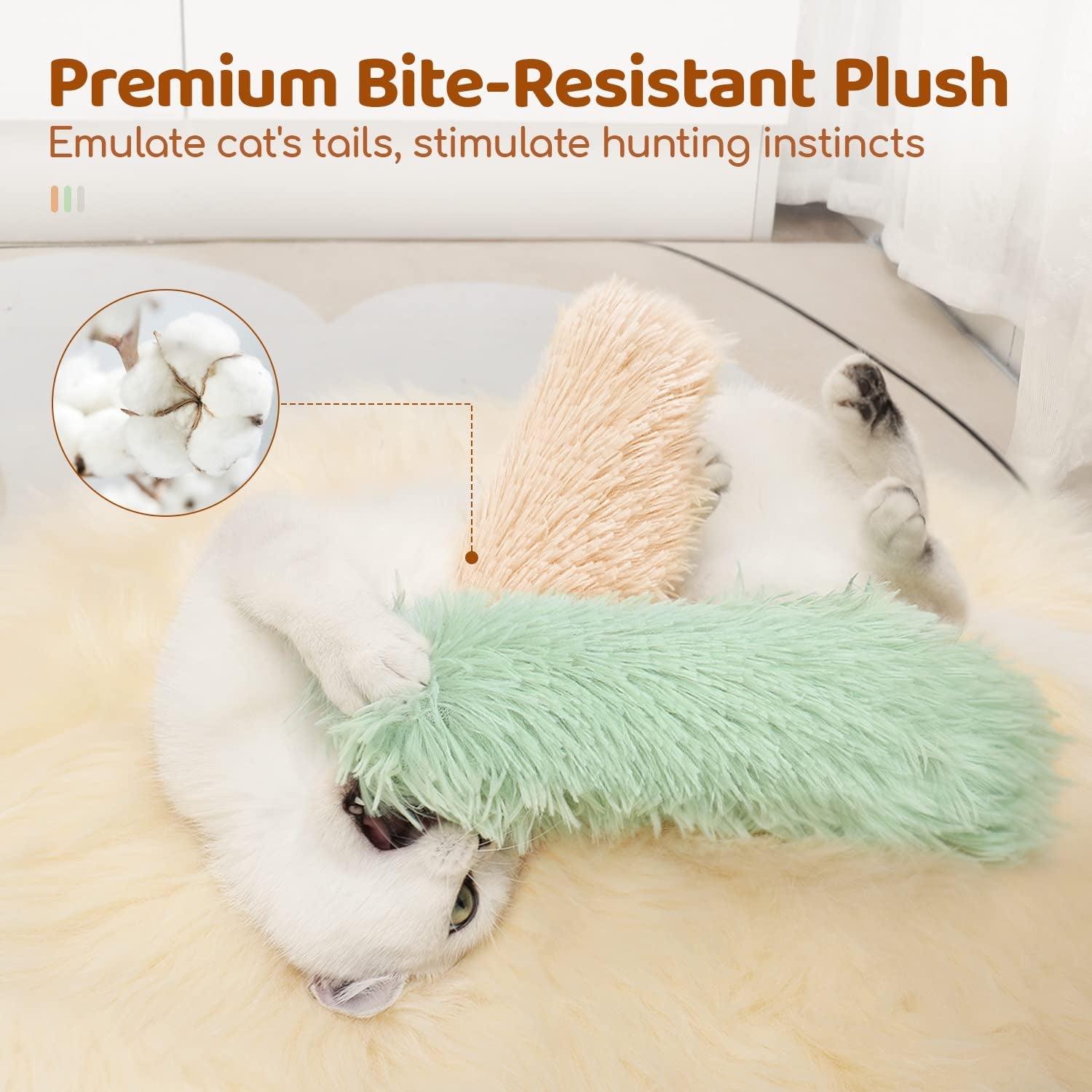 Cat Toys Pillows, 3 Pack, Soft 