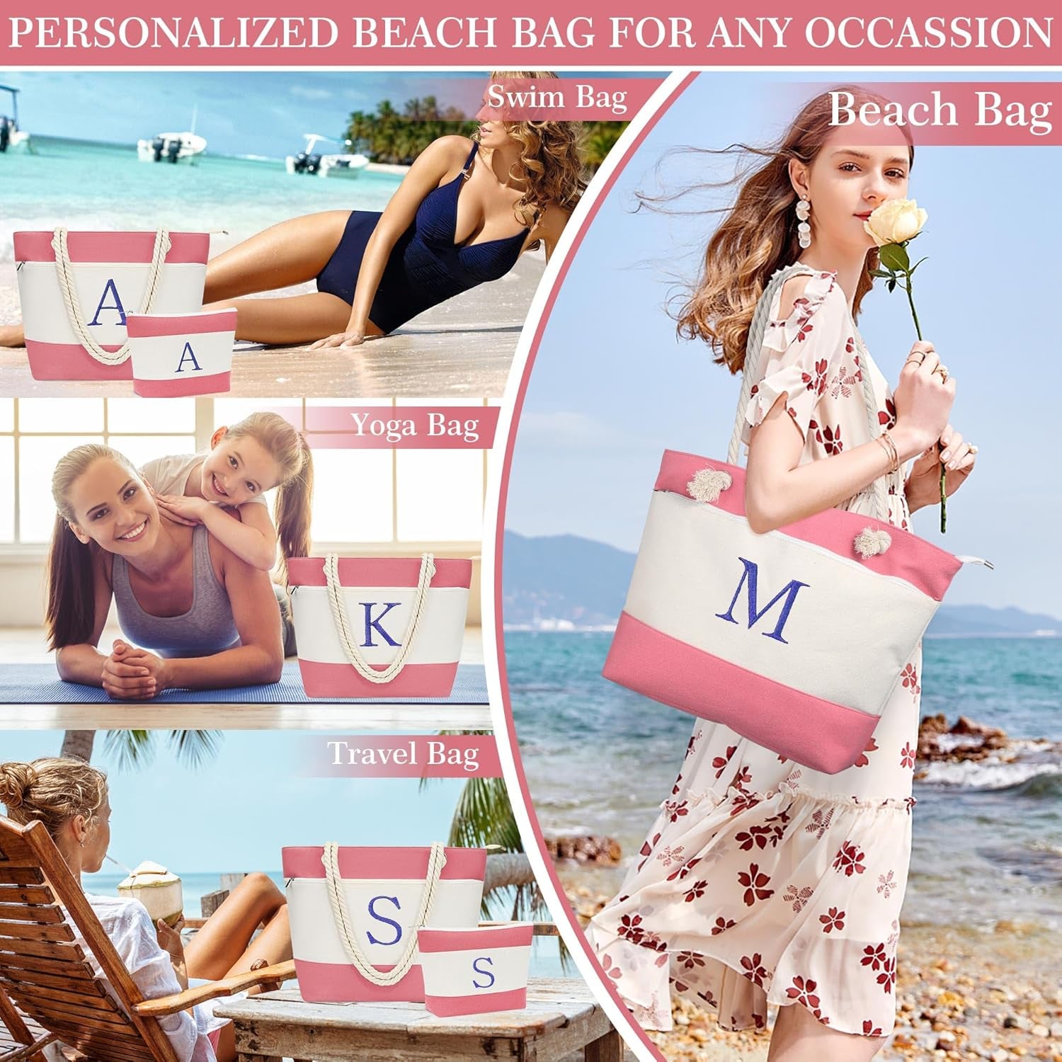 Beach Bags for Women Travel Canvas Beach
