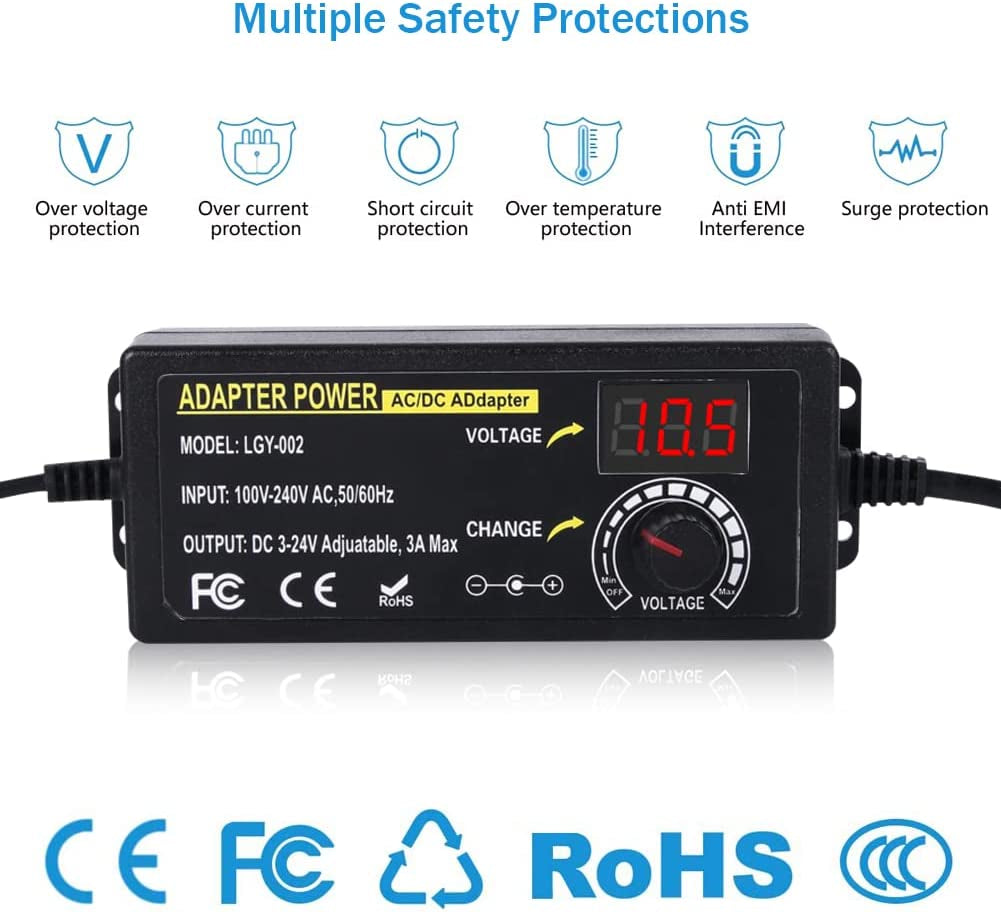 72W Power Supply Adjustable DC 3V ~ 24V