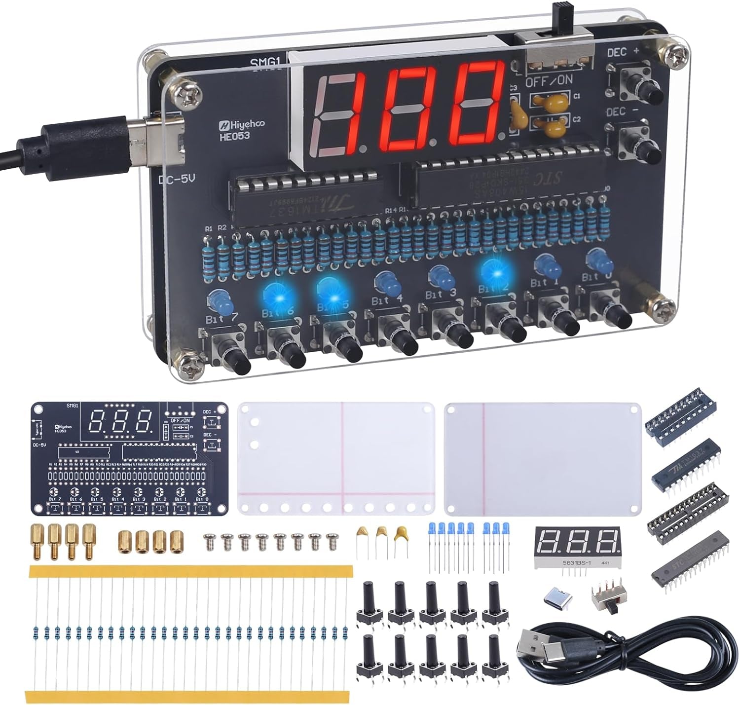 DIY Soldering Project Kit Binary Decimal