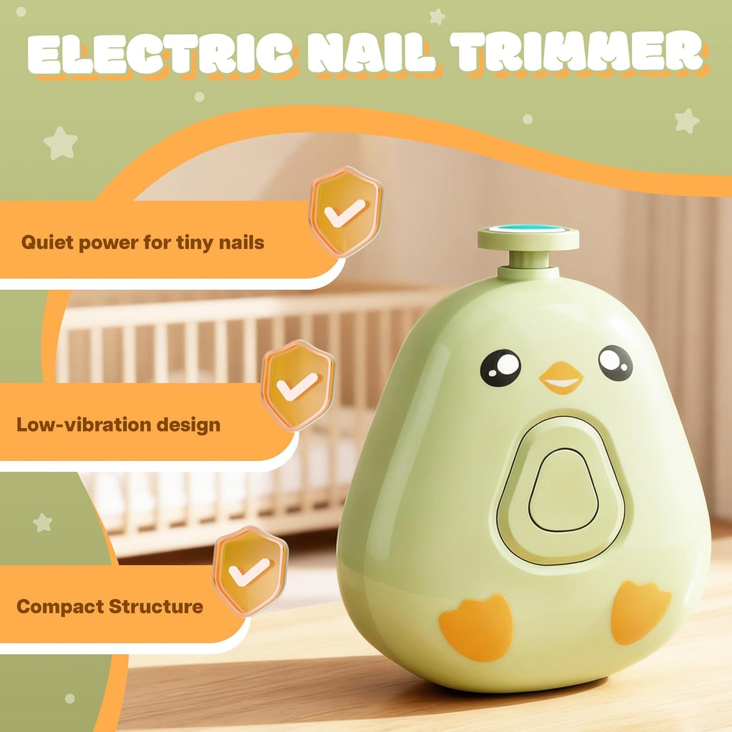 Electric Baby Nail Trimmer Safe ,Quiet