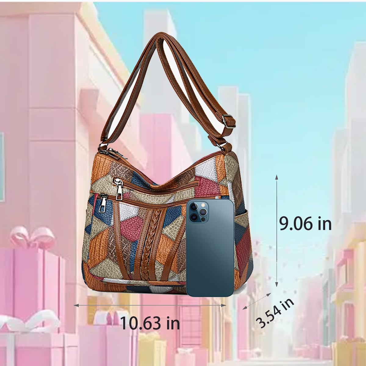 Trendy Crocodile Print Soft Leather Tot
