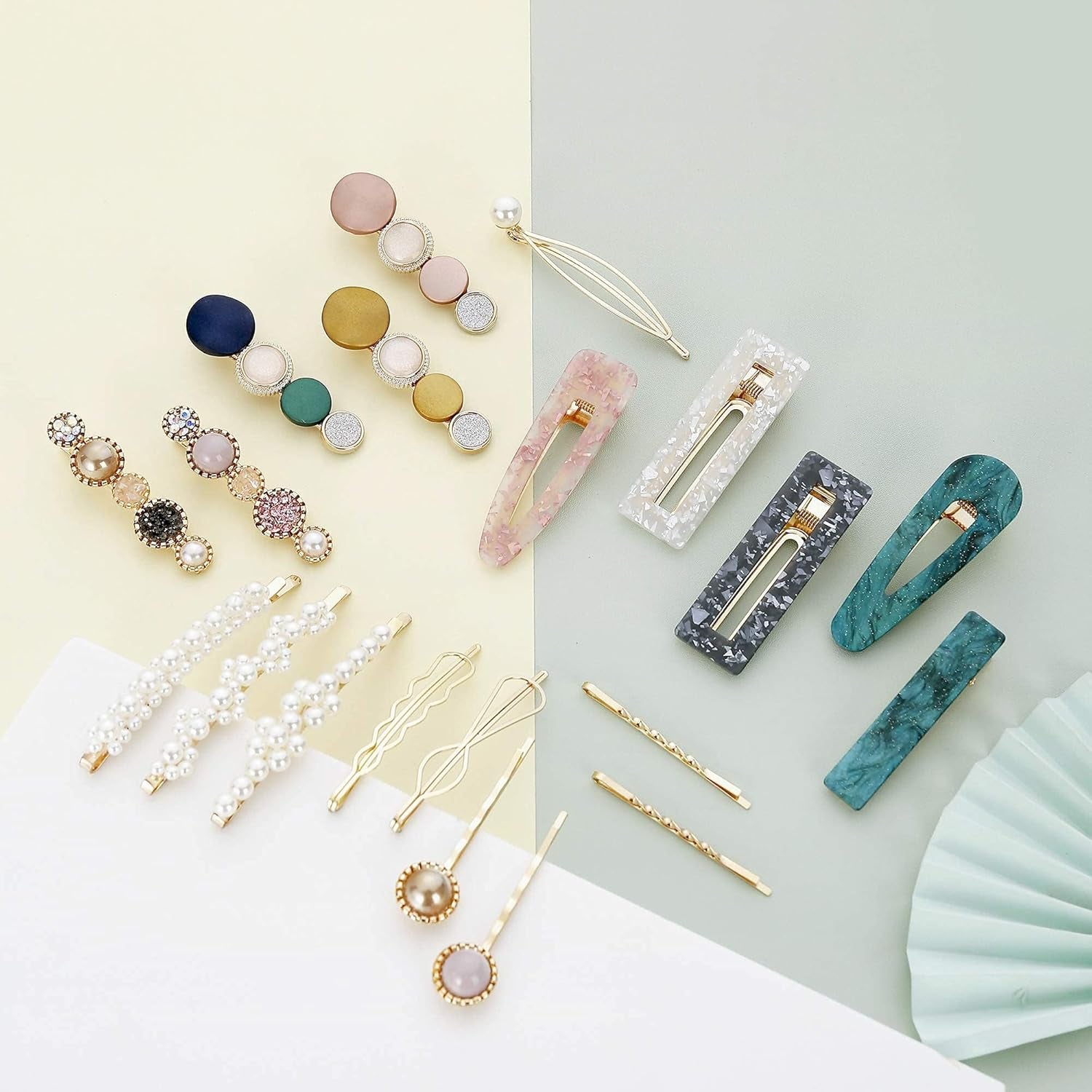 20 PCS Macaron Pearl Acrylic Resin 