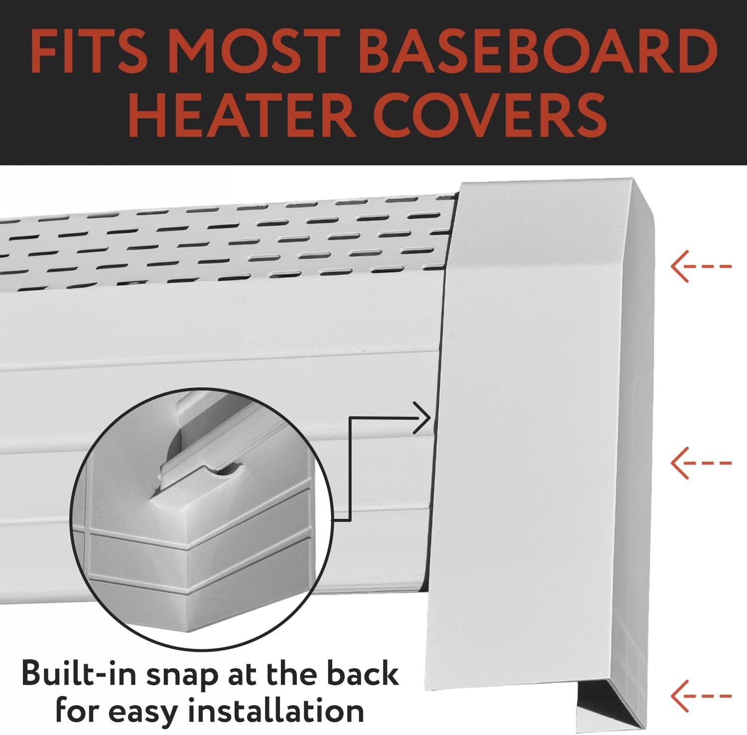 [2 Pack] End Caps for Baseboard Heater