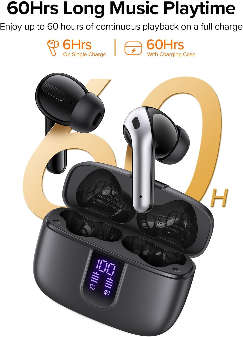 Bluetooth Headphones True Wireless 