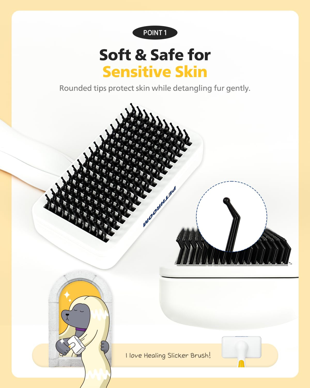 []Healing Slicker Brush&Easy Facial Comb