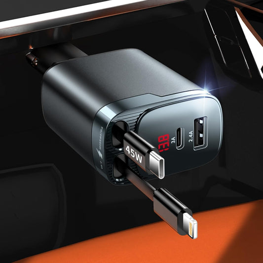 Retractable Car Charger 4 in 1, Car 