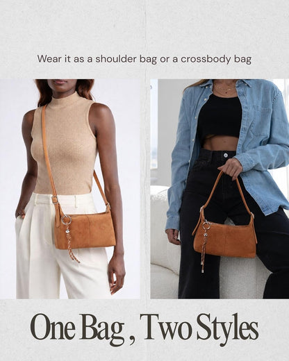 Premium Suede Vegan Leather Crossbody