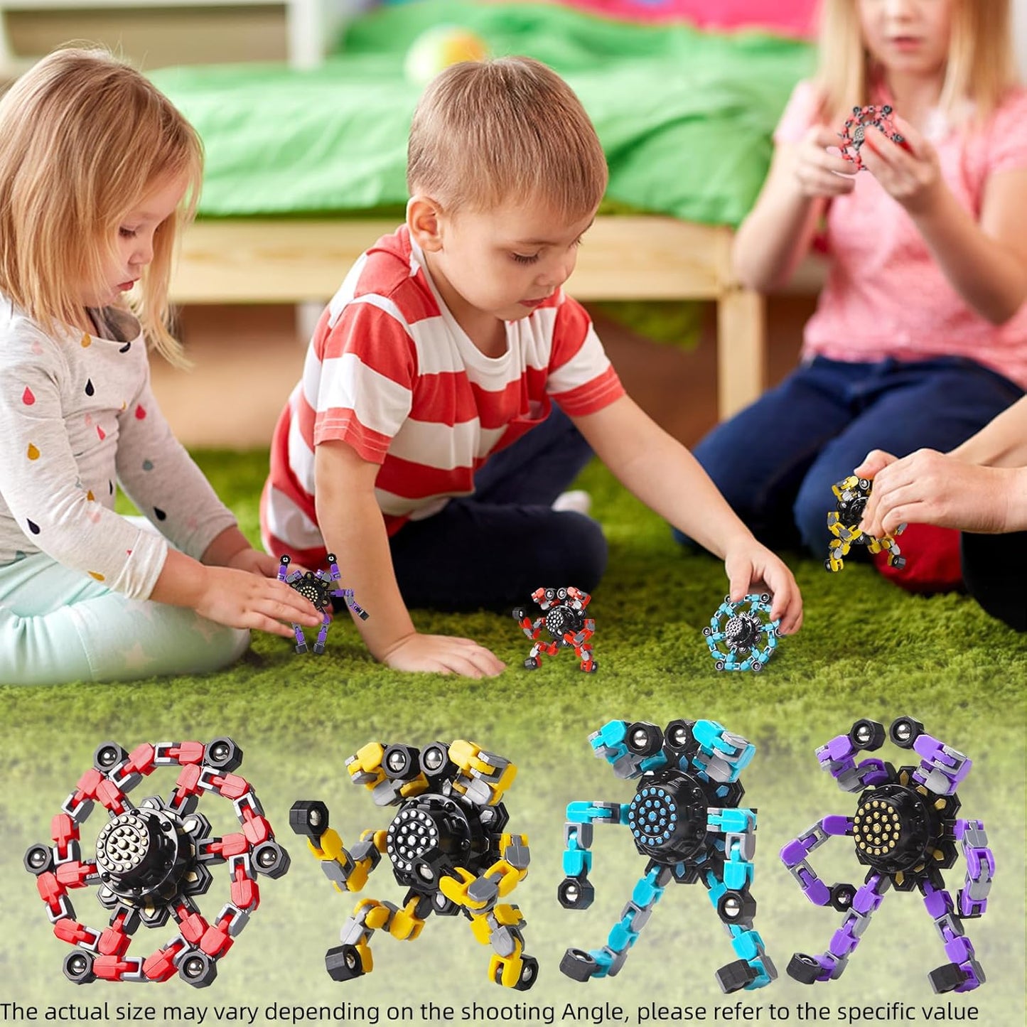 Transformable Fidget Spinners Toys 4 Pcs