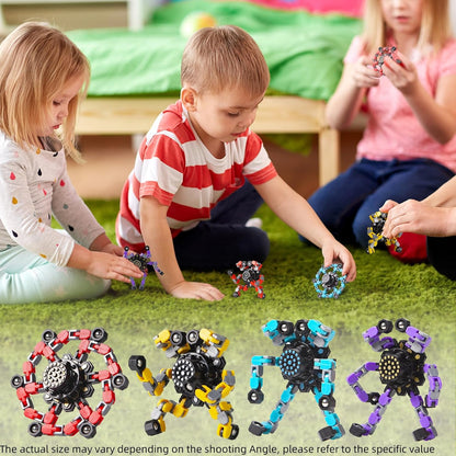 Transformable Fidget Spinners Toys 4 Pcs