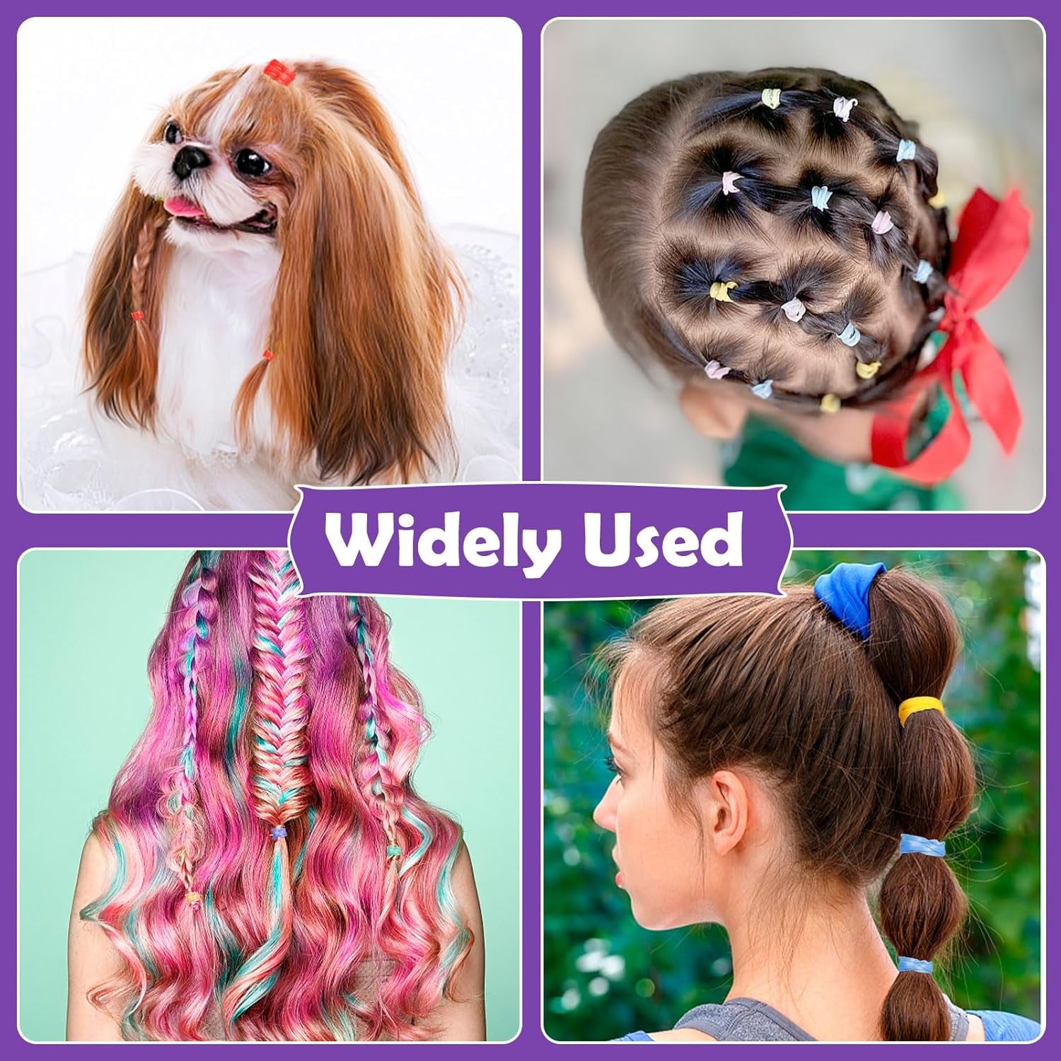 32 Colors Small Hair Rubber Bands with16