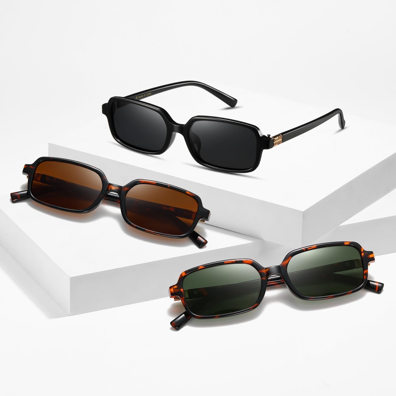 Polarized Narrow Rectangle Sunglasses