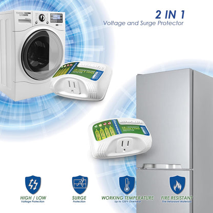 Two Electronic Voltage & Surge Protector