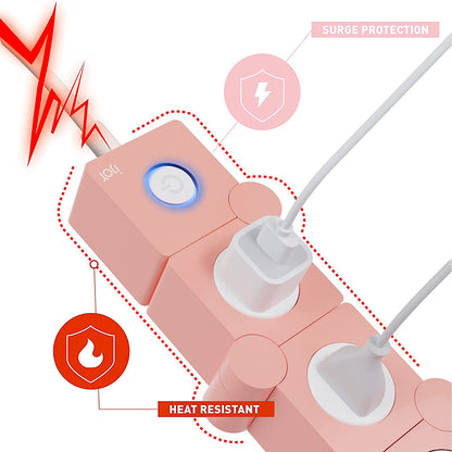 Flexible Power Strip 3 AC Outlets 2 USB