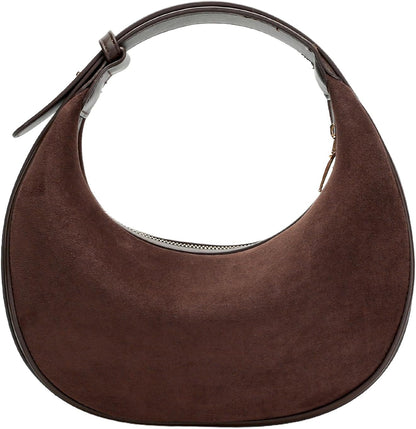Suede Crossbody Bag Women Vintage Hobo