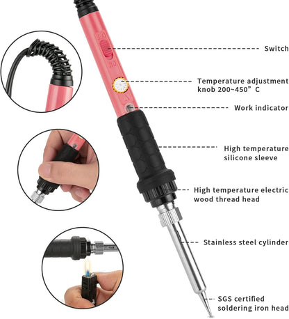 Soldering Iron Kit, 60W Soldering Iron