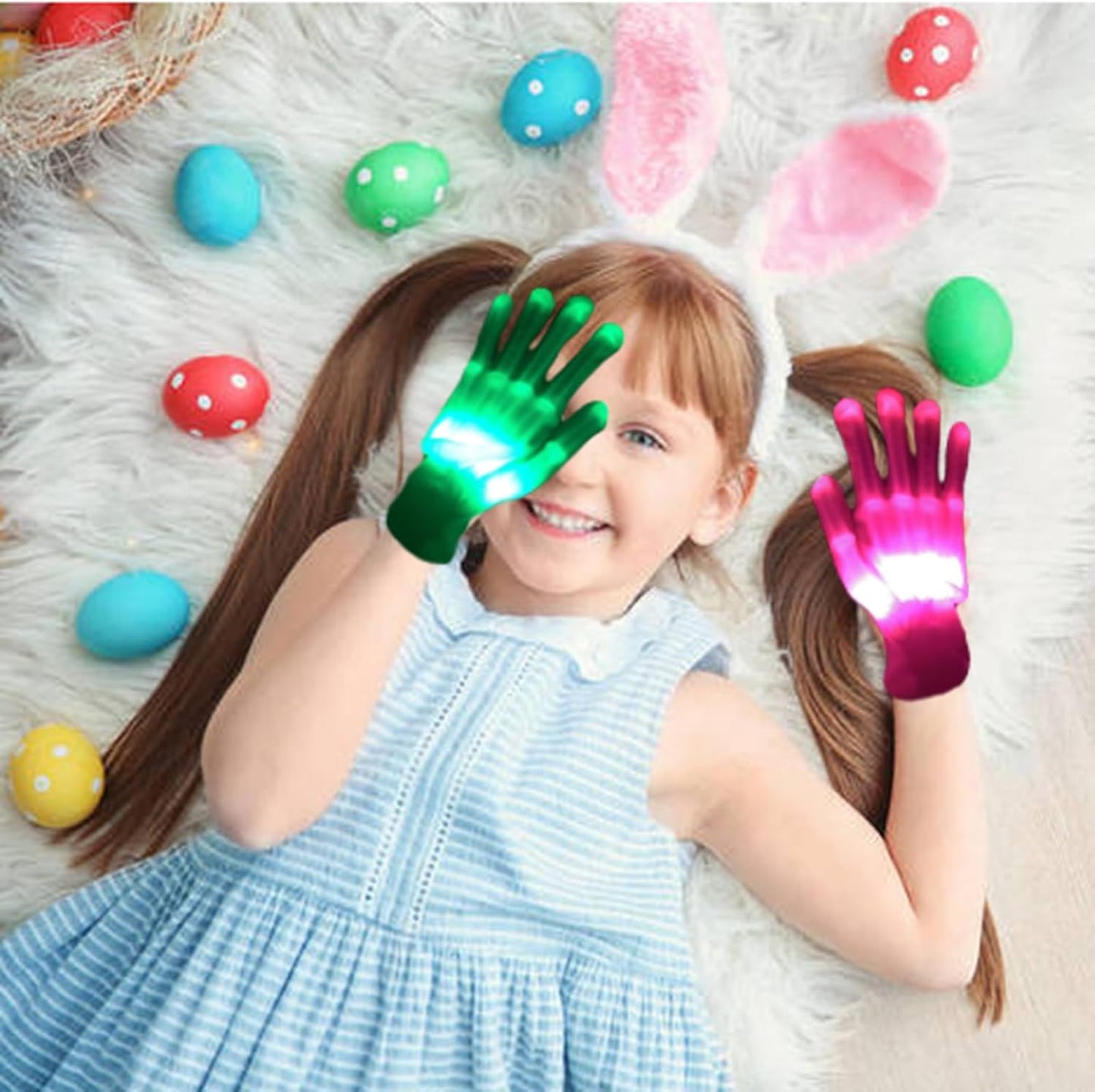 12 Colors Flash Led Light up Gloves 