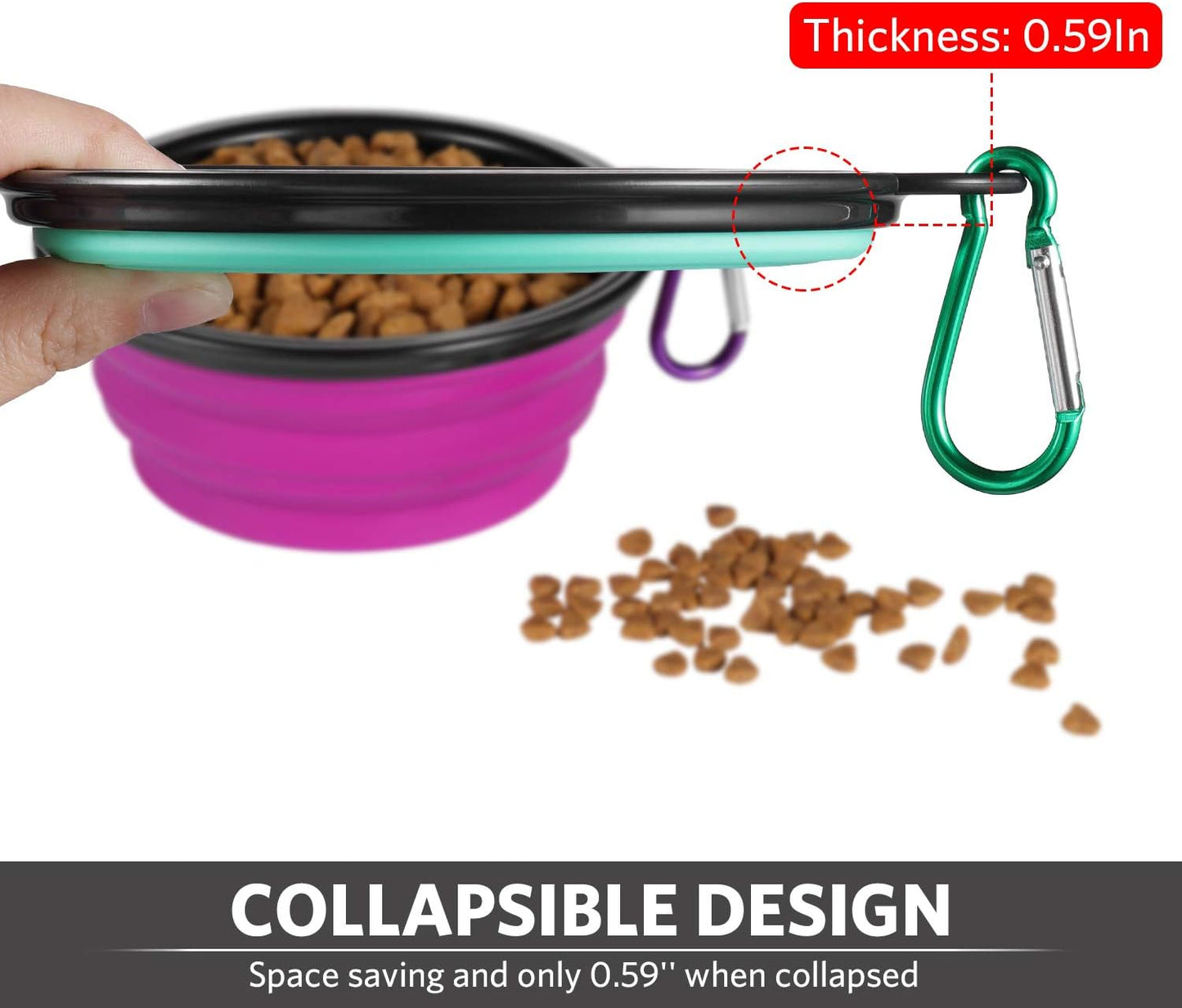 Collapsible Dog Bowl for Travel (12Oz)