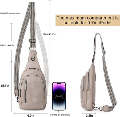 Crossbody Bags for Women Men,Leather 