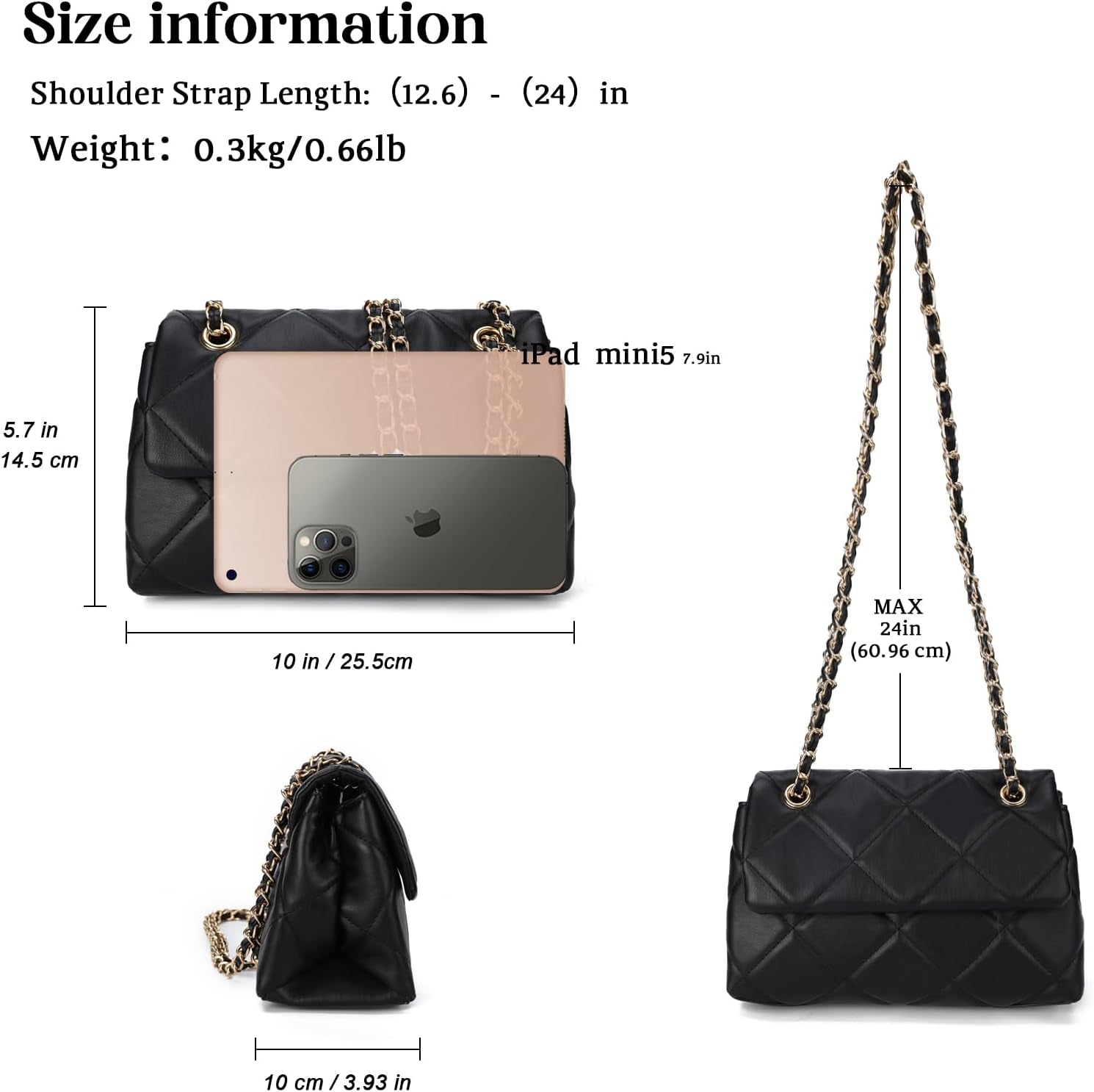 Quilted Crossbody Purses for Women Small
