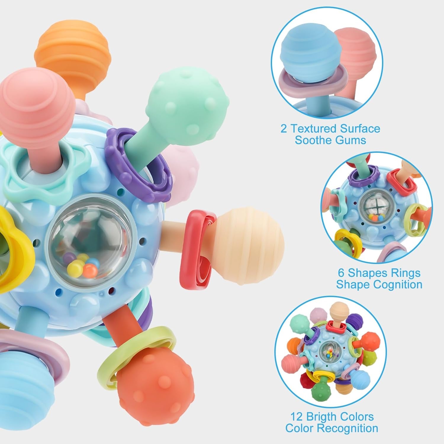 Baby Montessori Sensory Toy for 0-6 6-12